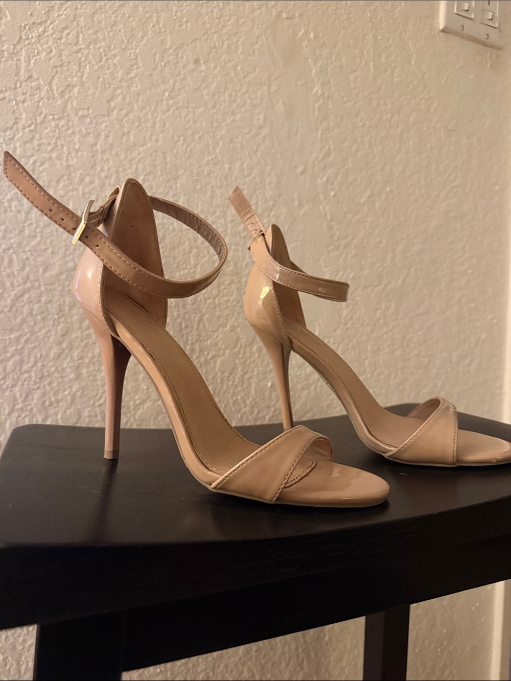 Nude Ankle-Strap Stiletto Sandals - Women
